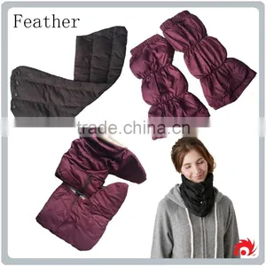 Feather Down Kids Adult Neckwear Neck Scarf Knitting Pattern Neck Warmer Scarf thumbnail-1