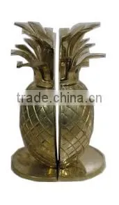 Antique Brass Pineapple Bookends thumbnail-1