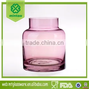 2016newest Home Decor Decorative Pink Color Glass Hurricane Vase thumbnail-2