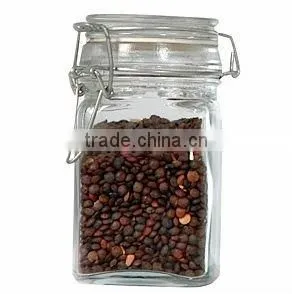 Square Glass Jar With Rubber Seal and Metal Clip thumbnail-1