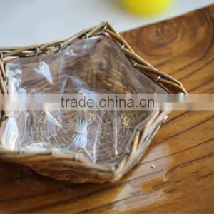 Iron Frame Willow Body Wicker Baskets for Plants With Plastic Lining thumbnail-3