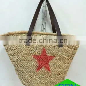 Beach Bag Cheap Wholesale Woven Ladies Straw Handbag thumbnail-1