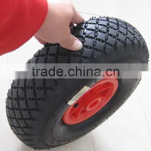 China Qingdao Wheelbarrow Plastic Rim Pneumatic Rubber Wheel Tyre thumbnail-1