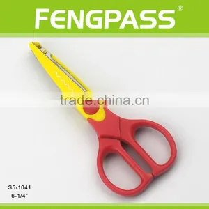 S5-1041 6.25 Inch 2Cr13 Stainless Steel Blade With Colorful Plastic Handle Color Scissors For Kids thumbnail-1