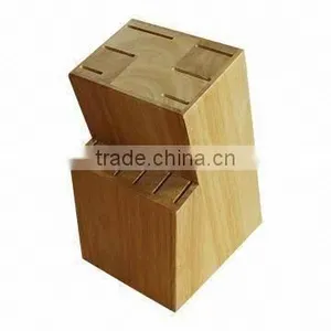 Regular 12- Slots Rubber Wood Knife Block, Stand, Holder thumbnail-1