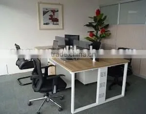 Modern Wooden 4 Seats Office Partition Workstation Office Furniture thumbnail-1