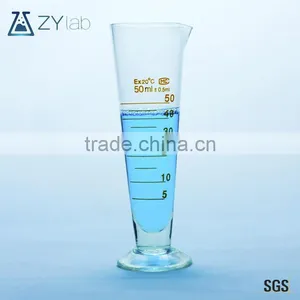 Cone Shape Lab Glass Measuring Cup With Glass Base thumbnail-2