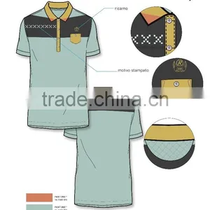 Italy Design Services for Men's Fashion Four Buttons Polo Shirt ODM With Pocket thumbnail-1