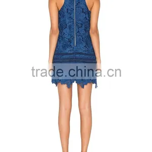 Ladies Delicate Allover Lace Purfle Fabric Dresses Designer One Piece Party Dress For Women 2016 HSD5529 thumbnail-4