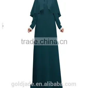 Abaya Islamic Muslim Cocktail Womens Long Sleeve Vintage Long Maxi Dress thumbnail-5
