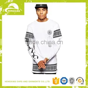 Lastest Men's Long 100% Cotton Screen Printing Oversized T Shirt thumbnail-1