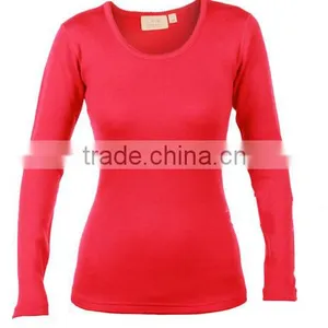 Custom Women's Epedition Weight Crew Mid Layer 100% Pure Merino Wool Tops Warm Clothing Winter Sports Thermal Underwear thumbnail-1