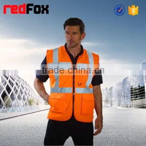 High Visibility 3M Reflective Waistcoat Custom Logo Printed thumbnail-3