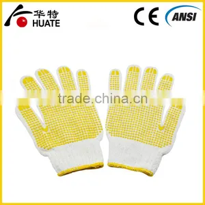 CE Standard Working Gloves,safety Pvc Dotted Cotton Gloves thumbnail-2