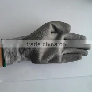 2013 Guage Grey Nylon PU Palm Fit Gloves thumbnail-1