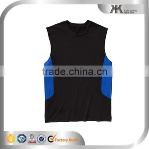 Men Sleeveless Ribbing Contrast Colors Printing Tank Top thumbnail-1
