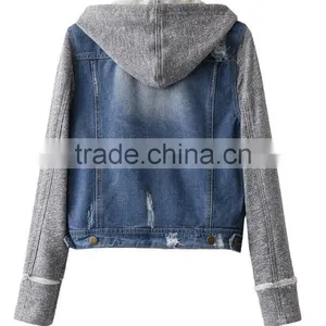 Runwaylover EY1062C Custom Spring Coats and Jackets Woman Wholesale Denim Jackets thumbnail-4