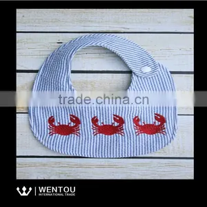 New Arrival Embroidered Seersucker Disposable Baby Bib thumbnail-2