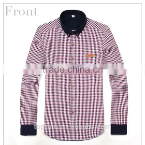 Trendy New Model Pattern 100% Cotton Small Check Shirt for Men thumbnail-2