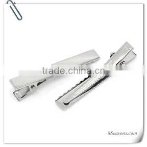 Cheap Wholesale Silver Tone Prong Style Barrettes Metal Hair Clips thumbnail-1