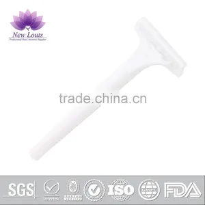 White Twin Blade Disposable Plastic Shaving Razor thumbnail-1