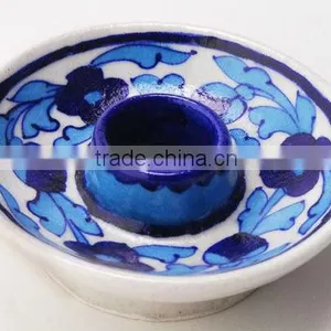 Blue Pottery Aggarbatti Stand , New Stylish Candle Collection thumbnail-1