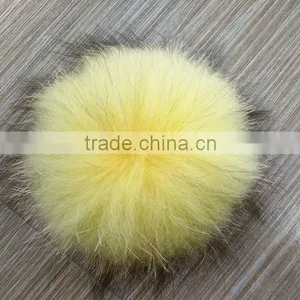 YR892 Hot Sale 12cm Diameter Colorful Raccoon Fur Ball thumbnail-6