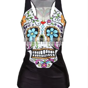 China Sale Good Quality Fashion Torror Skull Rock T-shirt thumbnail-2
