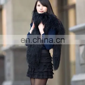 Tibet Mongolian Lamb Fur Scarf for Women Wear thumbnail-3