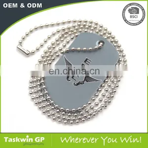 Military Style Custom Text Engraved Epoxy Circular Blank Colorful Dog Tag thumbnail-1
