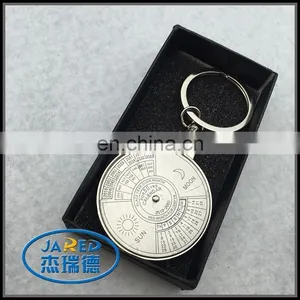 Custom Metal Perpetual Calendar Compass Keychain thumbnail-6