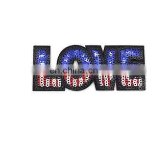 Eco-Friendly Feature and Embroidered Sequin Letter Word Applique thumbnail-3
