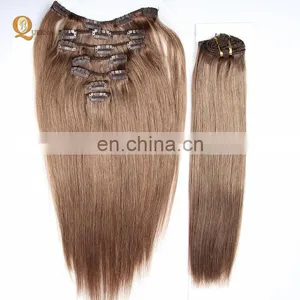 Hottest Products on the Market 100g 120g 160g 220g Remy Human Hair Extensions Clip on thumbnail-1