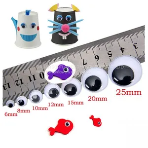 Assorted Bulk White and Black Round Craft Wiggly Eyes thumbnail-1