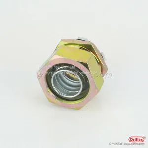 M40*1.5 COLOR ZINC GALVANIZED STEEL STRAIGHT CONDUIT CONNECTOR CNC MACHINED thumbnail-3
