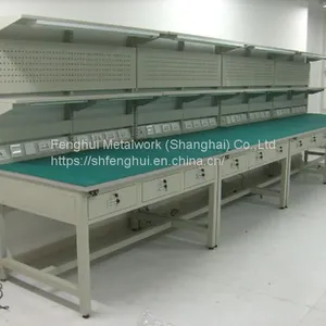 Heavy Duty Worktable Workshop Maintenance Table Laboratory Operation Table With Crane Two Extraction Bench Table Anti Static Packing Table thumbnail-1