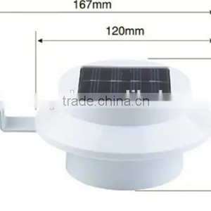 Outdoor 3LED Garden Wall Fence Solar Gutter Led Light thumbnail-2