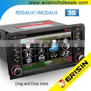 Erisin ES7047A 7 Inch Car Multimedia System DVD Player RDS FM Radio for A3 thumbnail-1