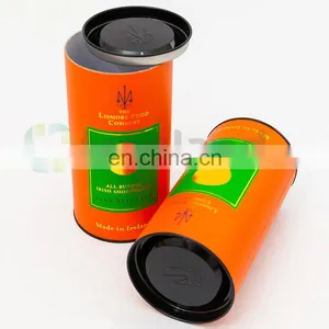 Custom Foil Stamping Paper Tube Food Packaging Biscuit Packaging Tube Boxes thumbnail-2