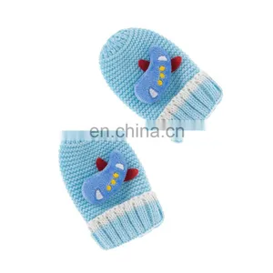0 ~ 24 Months Knitted Warm Winter Hats and Gloves Sets Baby Beanie Knit Hat thumbnail-2