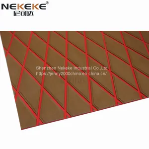 NEKEKE 6mm Light Brown + Red + Diamond on Surface Boat Yacht Marine EVA Deck Foam Sheet Composite Outdoor Decking thumbnail-5
