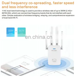 Easy Setup WiFi Range Extender 1200Mbps Dual Band Wifi Repeater 2.4/5GHz Internet Wi-Fi Signal Booster thumbnail-4