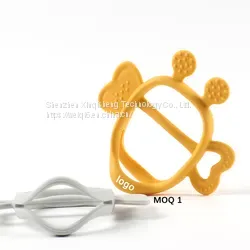 Food Grade InfanT Baby Kids Teething Teethers Toy Animal Toys Bee With Comfort Molars Silicone Baby Teethers Bpa Free thumbnail-2