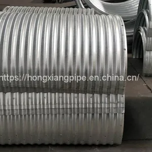 Corrugated Steel Tunnel Pipe Two Plates Assembled Corrugation Pipe thumbnail-2