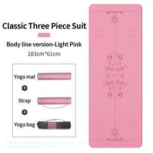 High Quality Eco-Friendly Custom Print Double Layer Yoga Mat thumbnail-2