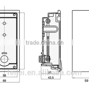 ROHS Zinc Plated Metal Box Lock for Industry Electric Use thumbnail-6