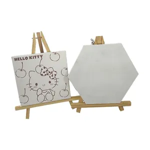 100% Cotton 280gsm Blank Triangle Shape Stretched Canvas thumbnail-2
