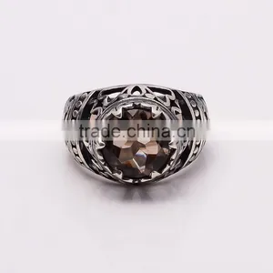 SMOKY RING ,925 Sterling Silver Jewelry Wholesale,WHOLESALE SILVER JEWELRY,SILVER EXPORTER,SILVER JEWELRY FROM INDIA thumbnail-1