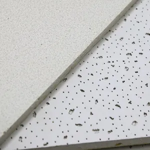 China Wholesale 600X600 Mineral Fiber Ceiling Tiles Reliable Heat Insulation Acoustic Material Fiber Board Mineral Wool Ceiling  thumbnail-1