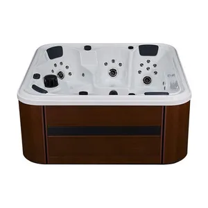 European Market Massage Smooth Modern Freestanding 6 Person Hot Tub Outdoor Spa Jacuzzi Large Bath Tub thumbnail-2